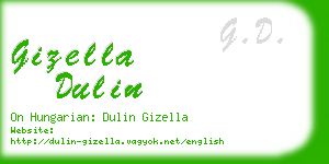 gizella dulin business card
